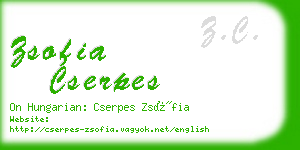 zsofia cserpes business card